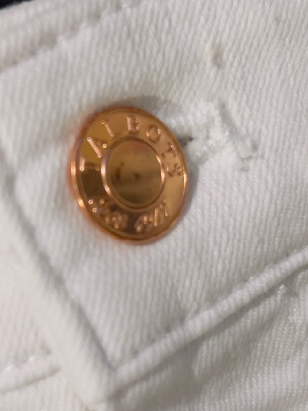 Talbots Everyday Relaxed Jean White Size 10 - Picture 4 of 4